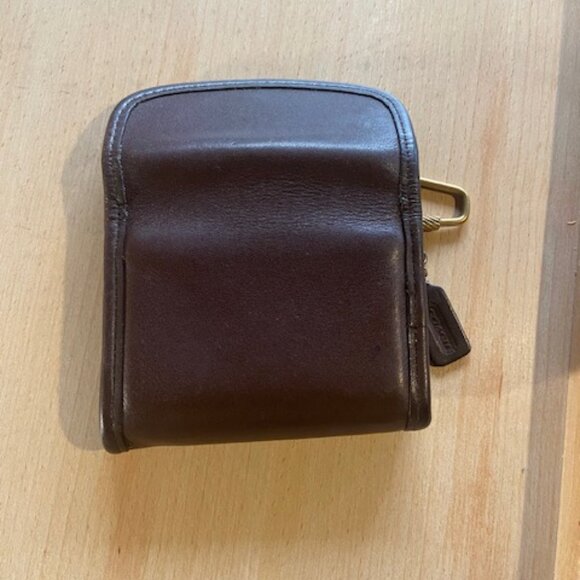 COACH Vintage Multifunction Keychain Wallet Coin Purse Mahogany Leather 7219 - Picture 2 of 7